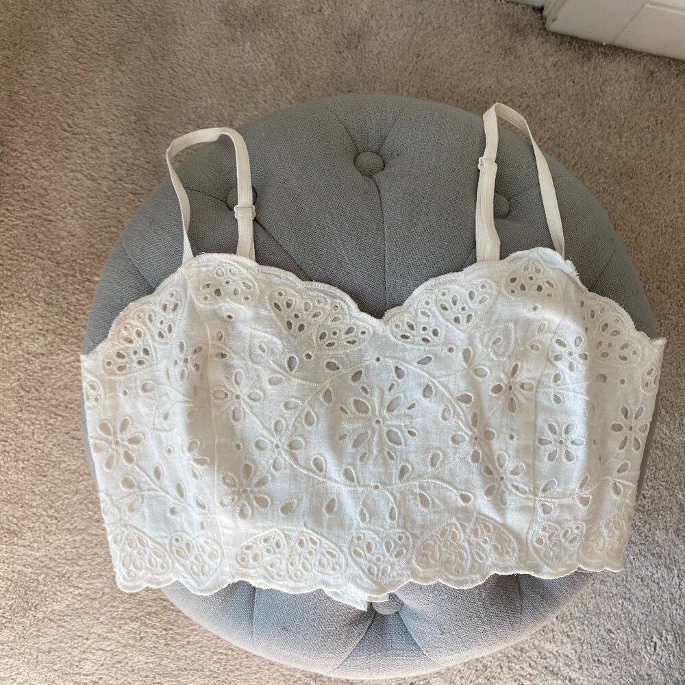 Madewell lace crop top